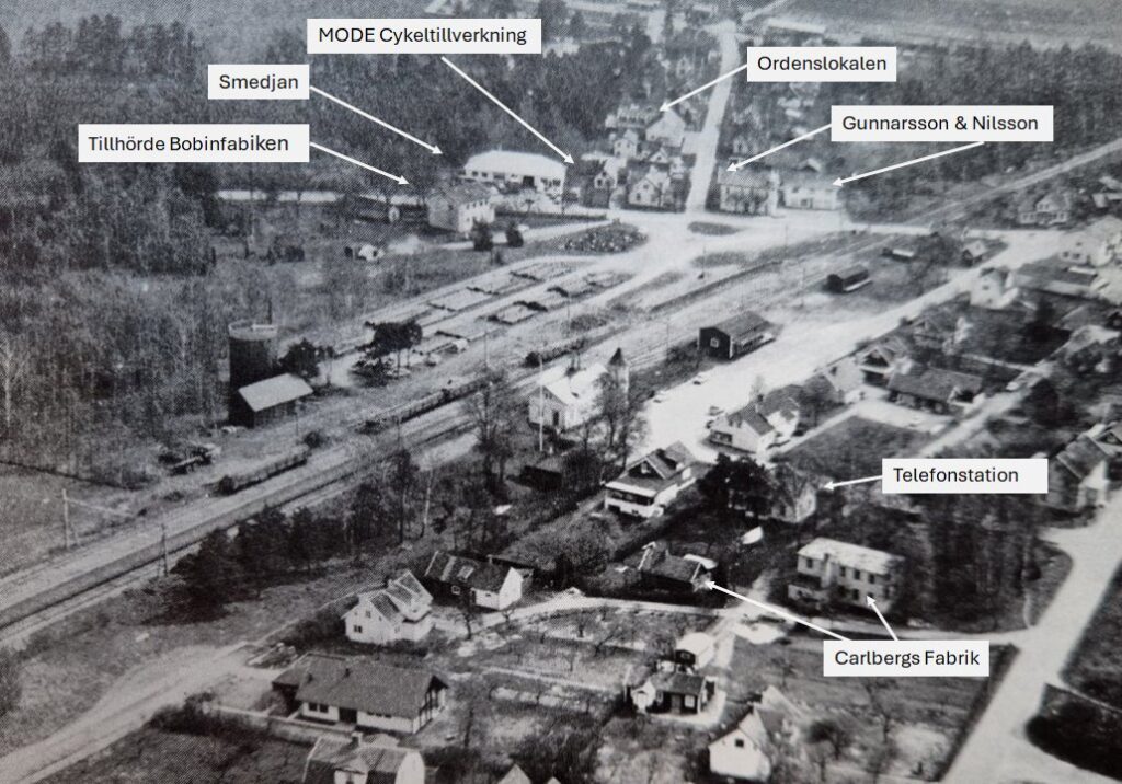 Flygfoto över Trekanten där Carlbergs fabrik syns