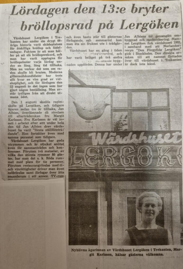 Tidningartikel om hotell Lergöken